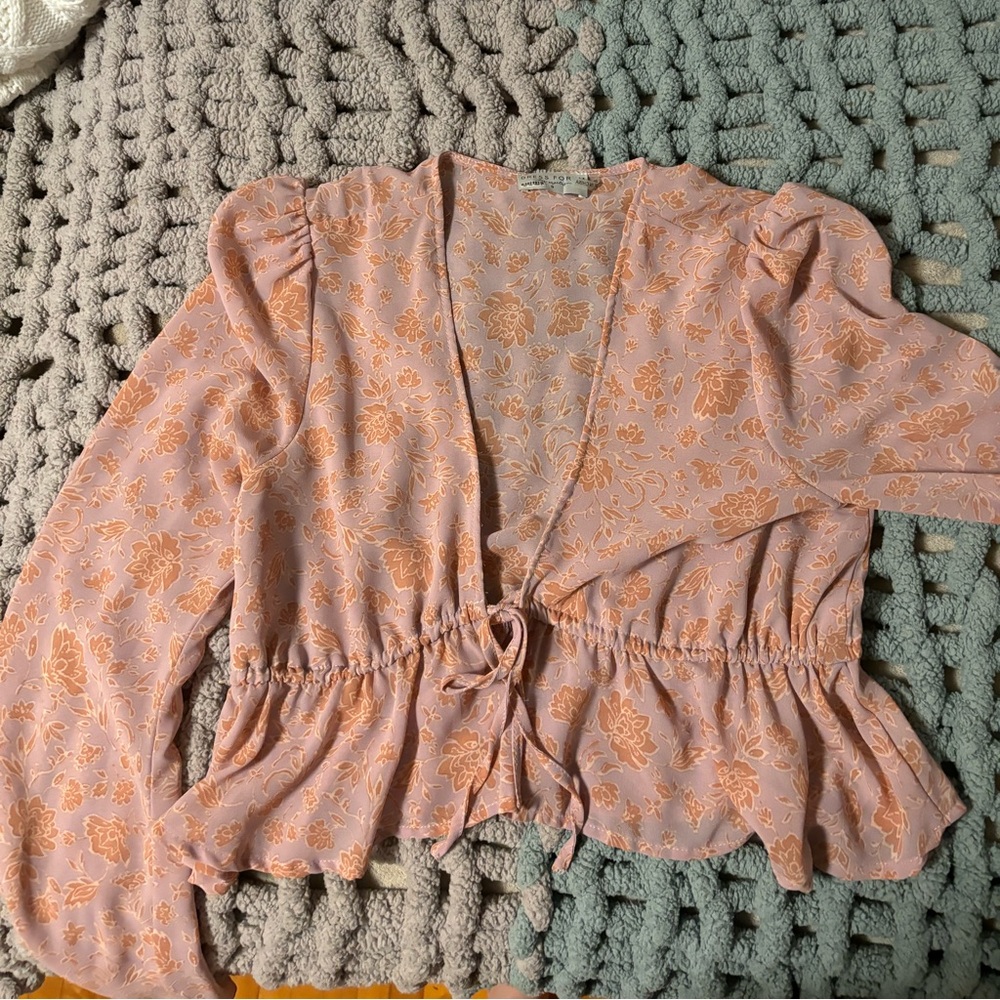 cute floral print long sleeve